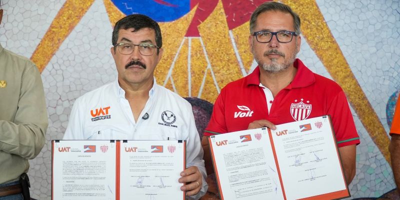 Firma la UAT alianza deportiva entre Correcaminos y el Club Necaxa de la Liga MX