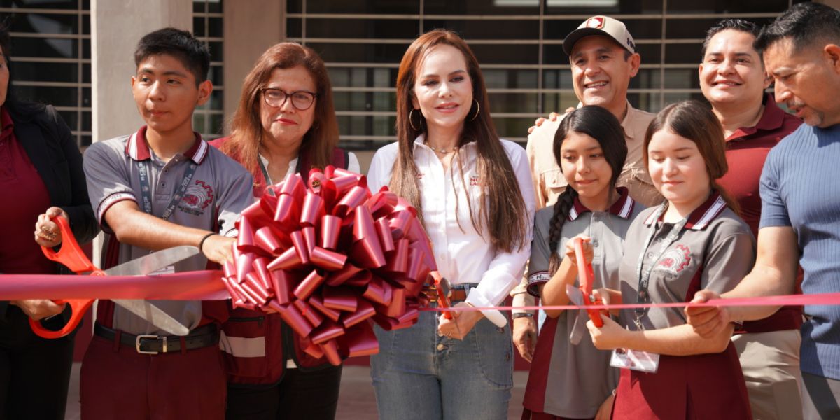 Alcaldesa Carmen Lilia Canturosas transforma infraestructura de secundarias técnicas de Nuevo Laredo