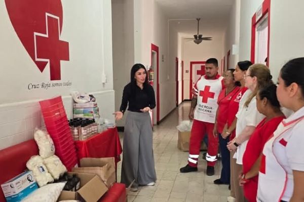 Astrid Sontoya Muller fortalece a la Cruz Roja con importante donación en favor de los mantenses