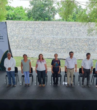 Sheinbaum inaugura obra para prevenir inundaciones en Veracruz