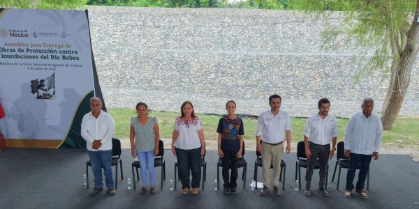 Sheinbaum inaugura obra para prevenir inundaciones en Veracruz