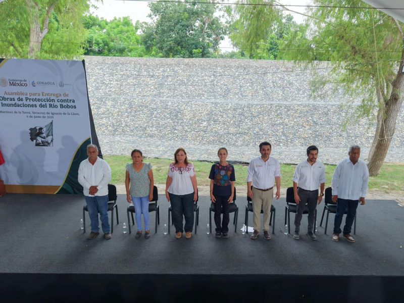 Sheinbaum inaugura obra para prevenir inundaciones en Veracruz