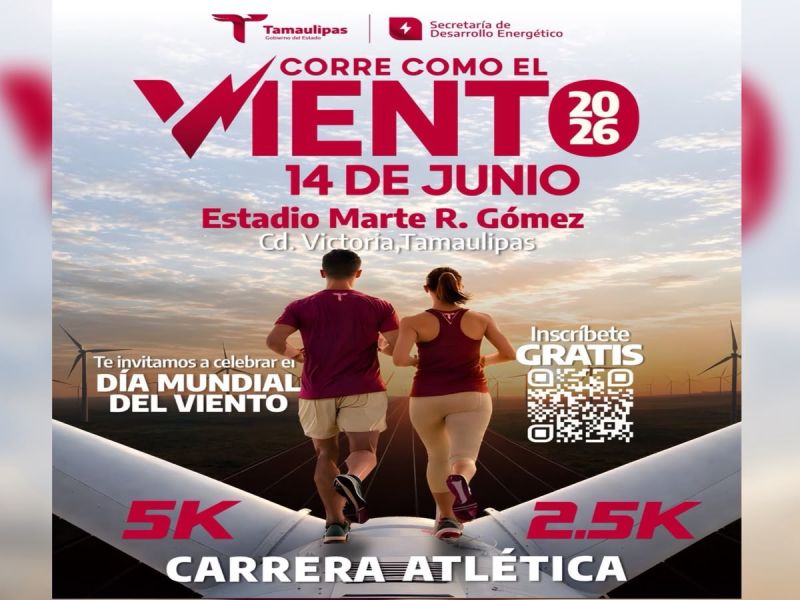 Con más de 2 mil corredores inscritos, se acerca la Carrera Atlética “Corre Como el Viento 2026” organizada por la SEDENER