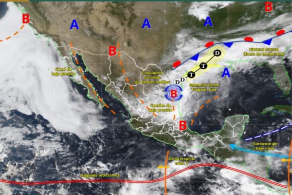 Por Potencial de Ciclón Tropical Uno, persistirán lluvias en Tamaulipas