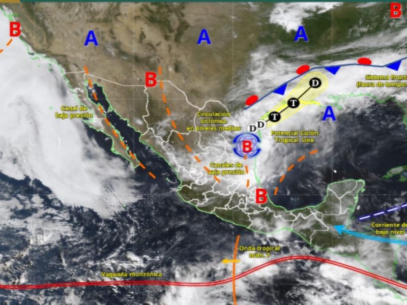 Por Potencial de Ciclón Tropical Uno, persistirán lluvias en Tamaulipas