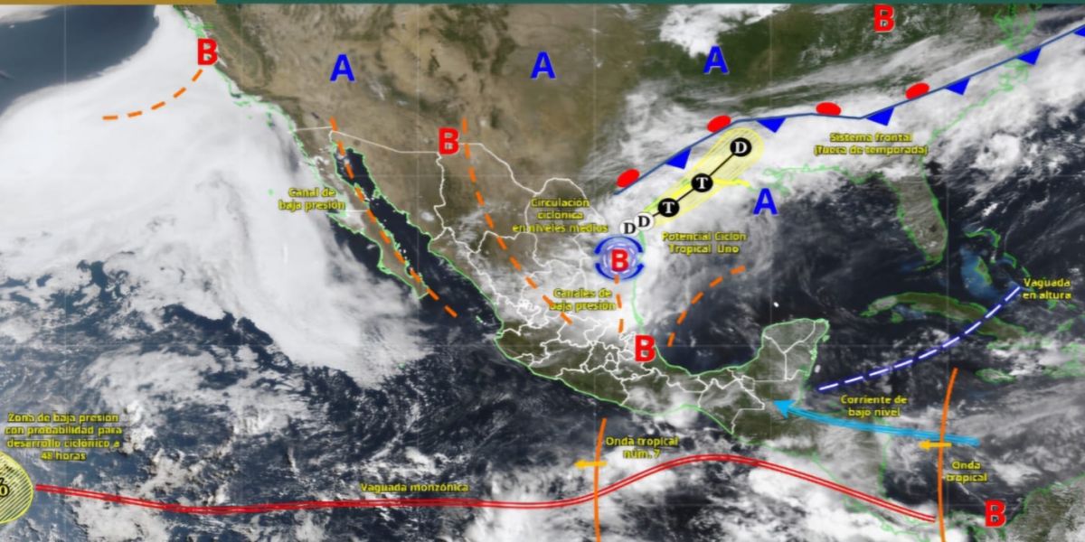 Por Potencial de Ciclón Tropical Uno, persistirán lluvias en Tamaulipas