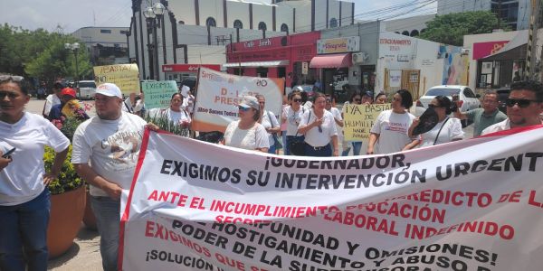 Persisten las movilizaciones contra supervisores escolares en Tamaulipas