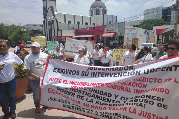 Persisten las movilizaciones contra supervisores escolares en Tamaulipas