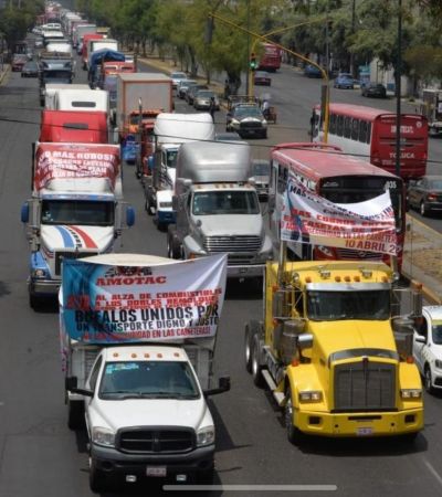 Transportistas anuncian bloqueos carreteros en todo el país este miércoles