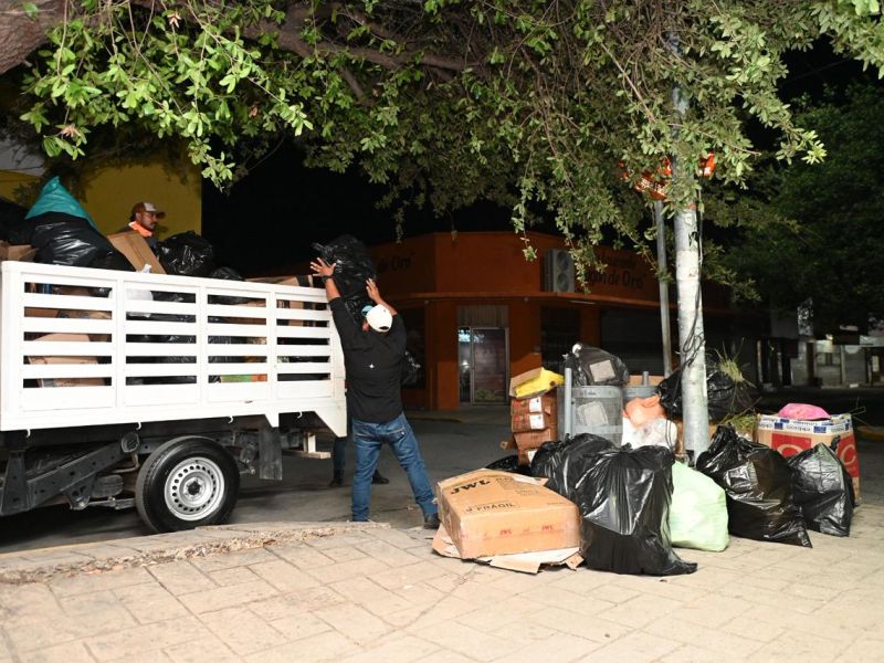 Muestra zona centro de Victoria limpieza en sus calles