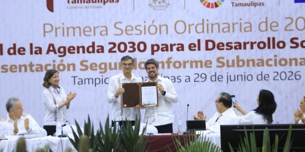 Reconocen liderazgo de Américo Villarreal por avances de Tamaulipas en la Agenda 2030