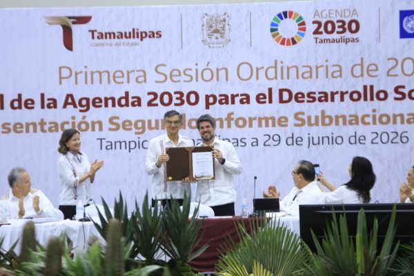 Reconocen liderazgo de Américo Villarreal por avances de Tamaulipas en la Agenda 2030