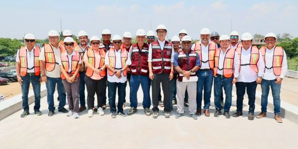 Supervisa Erasmo González los avances de la histórica Estación de Transferencia Madero, una obra sin precedentes que transformará el servicio de recolección de residuos