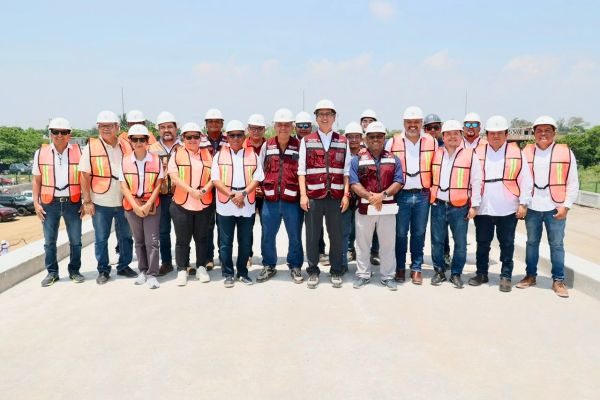 Supervisa Erasmo González los avances de la histórica Estación de Transferencia Madero, una obra sin precedentes que transformará el servicio de recolección de residuos