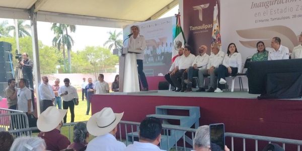 Gobernador se suma al reclamo de justicia por Dafne durante evento en El Mante