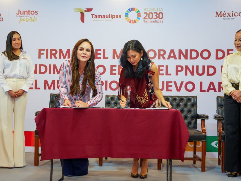 Carmen Lilia Canturosas consolida alianza con la ONU ; firma memorando para fortalecer políticas públicas