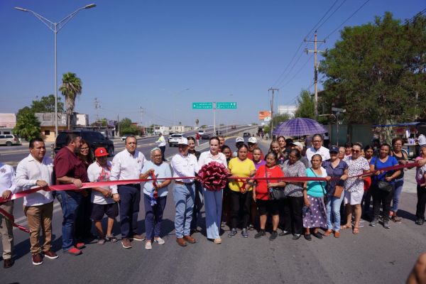 Transforma Carmen Lilia vialidades en la 20 de Noviembre en Nuevo Laredo con obras que mejoran movilidad y seguridad