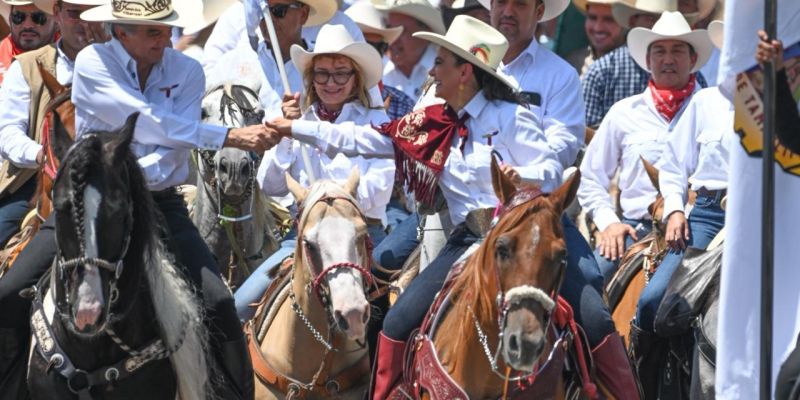 Senadora Olga Sosa participa en la Cabalgata de la unidad en Tamaulipas; manifiesta respaldo al gobernador Américo Villarreal