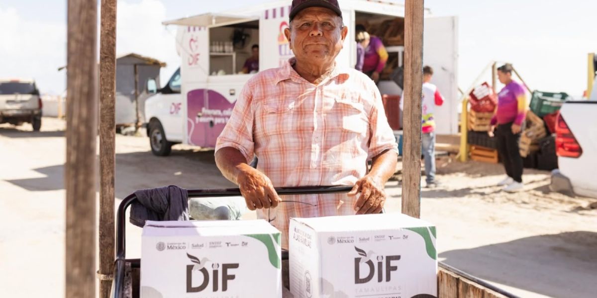 Lleva DIF Matamoros brigada integral de servicios y apoyos alimentaria a habitantes de la Playa Bagdad