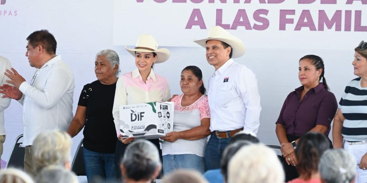 Llevan gobierno y DIF Victoria apoyos alimentarios al área rural