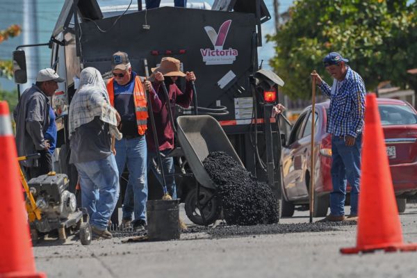 Registra gran avance el plan de rehabilitación de calles en Victoria