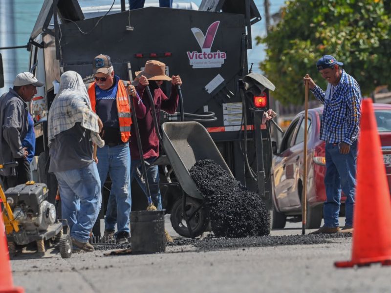 Registra gran avance el plan de rehabilitación de calles en Victoria
