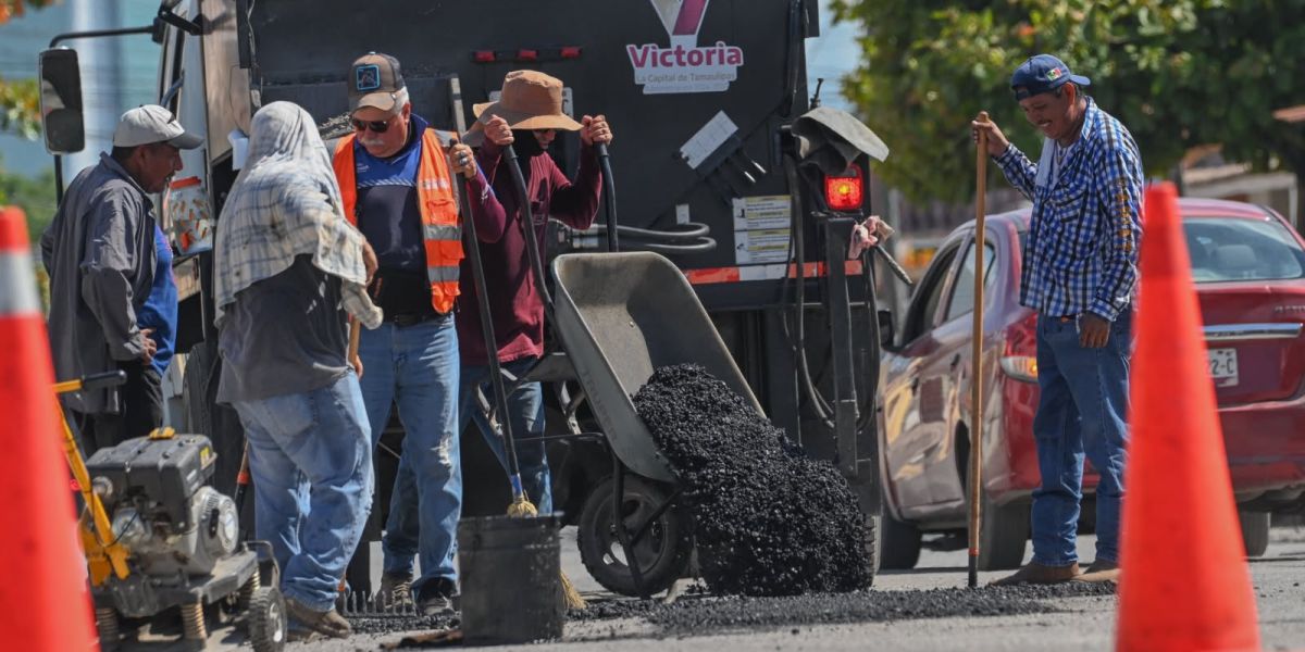 Registra gran avance el plan de rehabilitación de calles en Victoria