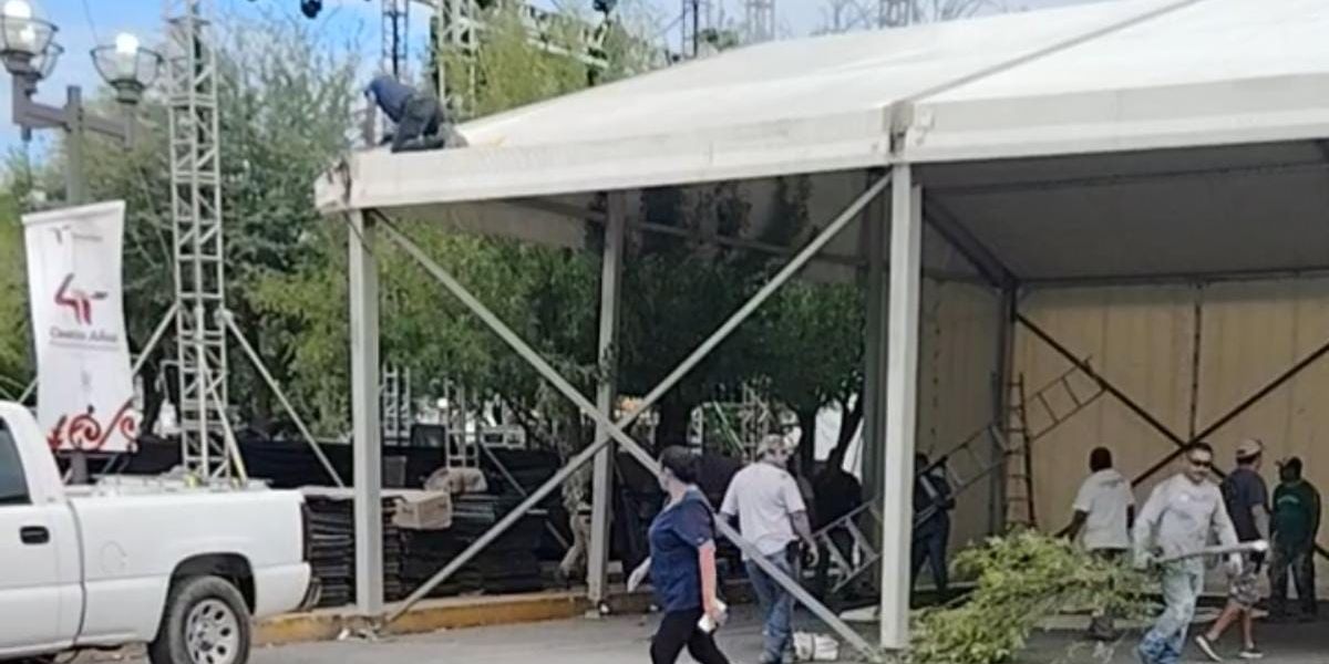 No bastaron los cierres y las afectaciones: hasta árboles cortaron para montar el festival