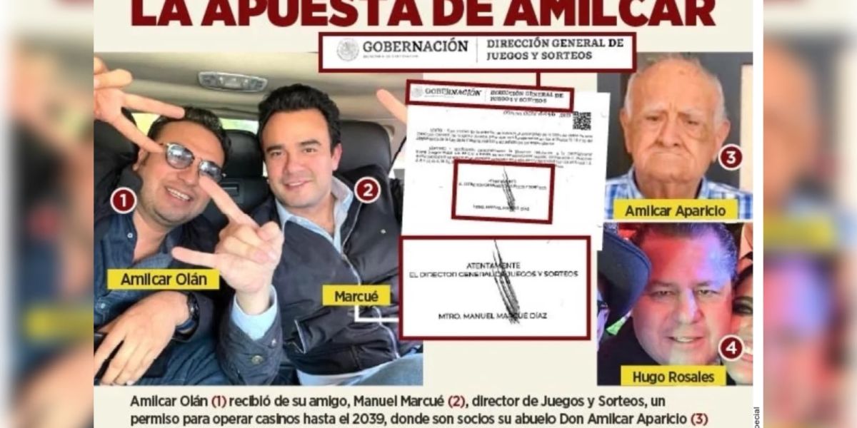 Avalaron con Adán Augusto casinos a empresa de Olán