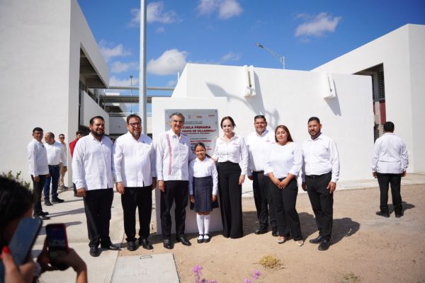 Inauguran gobernador Américo Villarreal y alcaldesa Carmen Lilia Canturosas nueva primaria en El Progreso