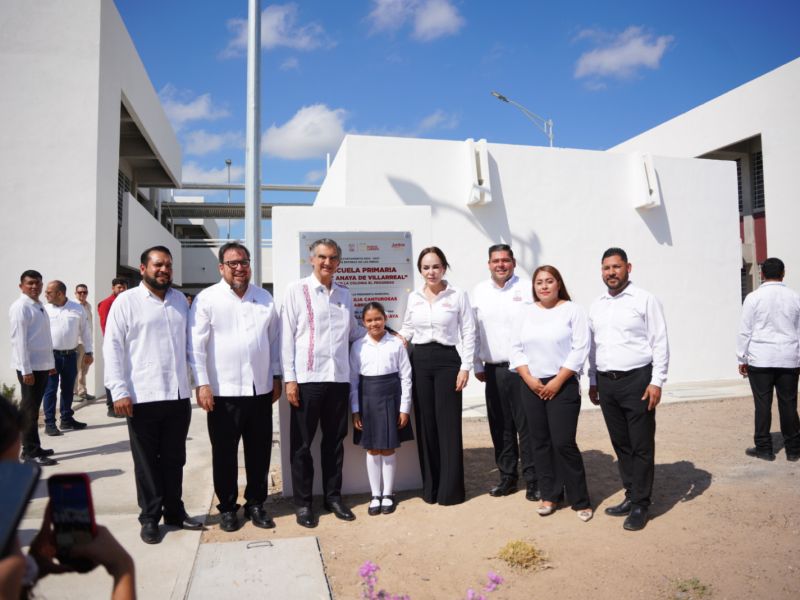 Inauguran gobernador Américo Villarreal y alcaldesa Carmen Lilia Canturosas nueva primaria en El Progreso