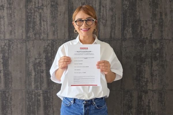 Magaly Deandar realiza su registro para buscar la Coordinación de Defensa de la Transformación en Reynosa