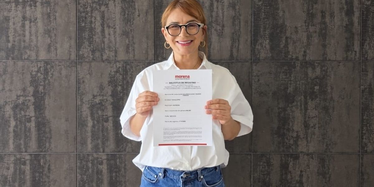 Magaly Deandar realiza su registro para buscar la Coordinación de Defensa de la Transformación en Reynosa