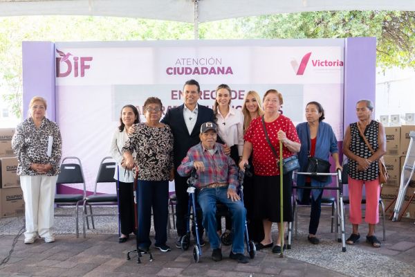 Entrega DIF Victoria aparatos funcionales a personas con discapacidad