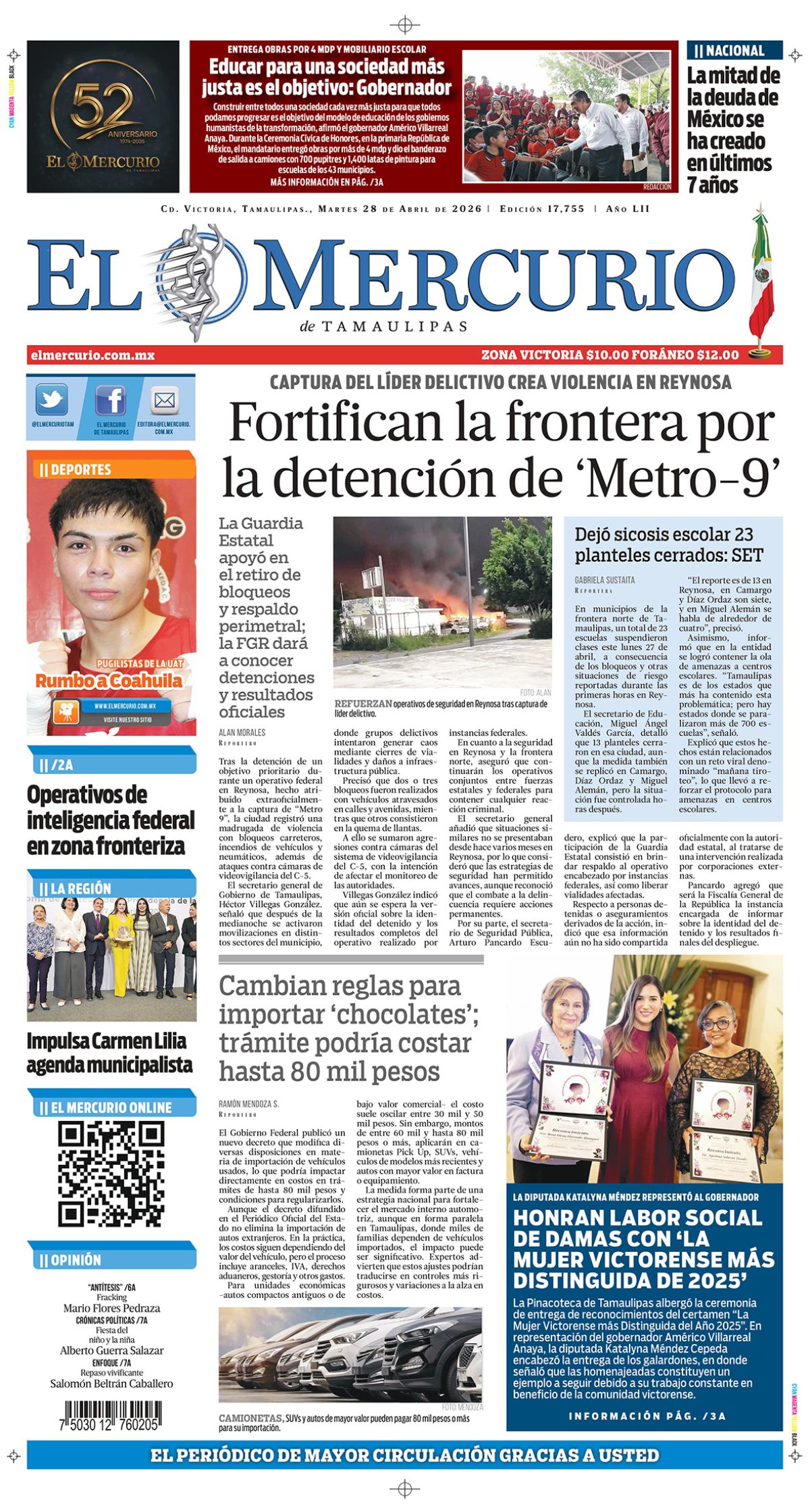 Fortifican la frontera por la detención de ‘Metro-9’