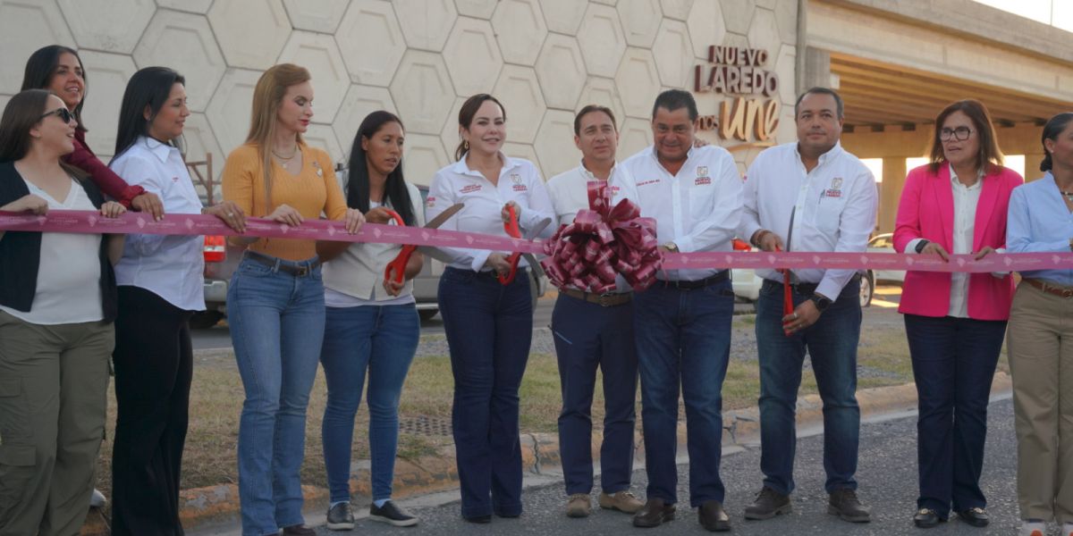 Inaugura alcaldesa Carmen Lilia Canturosas puente peatonal y vehicular