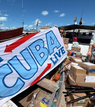 Desde Yucatán zarpa la ‘Granma 2.0’ rumbo a Cuba con ayuda humanitaria