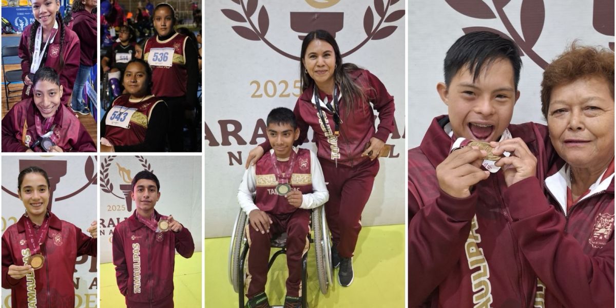 Alcanza Tamaulipas 33 medallas tras dos jornadas de paratletismo en la Paralimpiada Nacional 2025