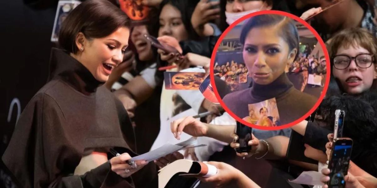 VIDEO: Fan regala a Zendaya imagen de ‘San Tom Holland’ en CDMX; así reaccionó la actriz