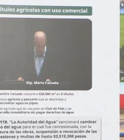 Gobierno de Sheinbaum acusa al diputado priista Mario Calzada y su familia de utilizar concesiones agrícolas para comercializar agua