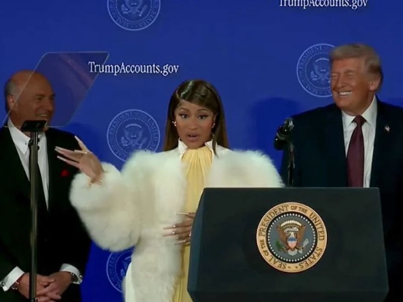 Nicki Minaj expresa su apoyo a Trump en evento federal