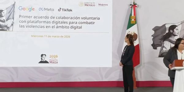 Sheinbaum anuncia acuerdo con Google, TikTok y Meta para atender la violencia contra las mujeres en México