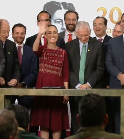 Sheinbaum anuncia acuerdo para fomentar la industria mexicana del acero con contrataciones públicas