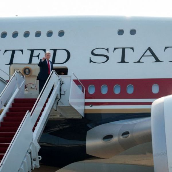 Trump estrena el polémico nuevo Air Force One donado por Qatar