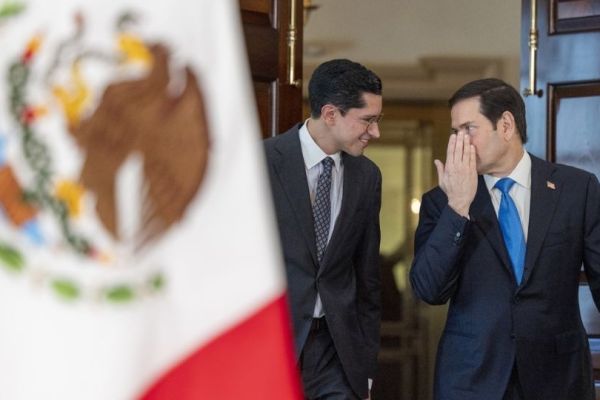 Marco Rubio recibe al canciller mexicano Roberto Velasco; se reúnen a puerta cerrada en EU