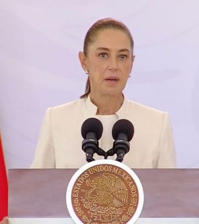 Sheinbaum descarta relación directa entre ataque a casa de diseñadora muxe y detención del alcalde de Juchitán