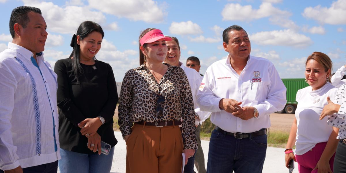 Supervisan Alcaldesa Carmen Lilia Canturosas junto a cabildo avance de obra en carretera federal Mex II