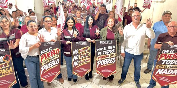 Destacan fuerza territorial de Morena durante encuentro en Miguel Alemán