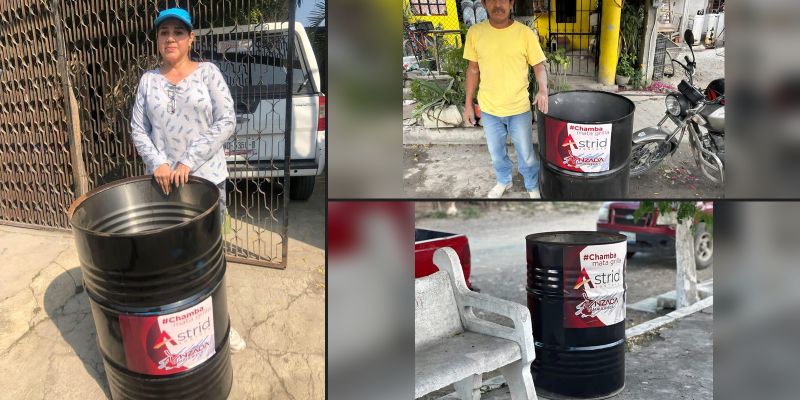 Más de 220 tambos de basura: Astrid Sontoya impulsa la cultura del reciclaje en El Mante