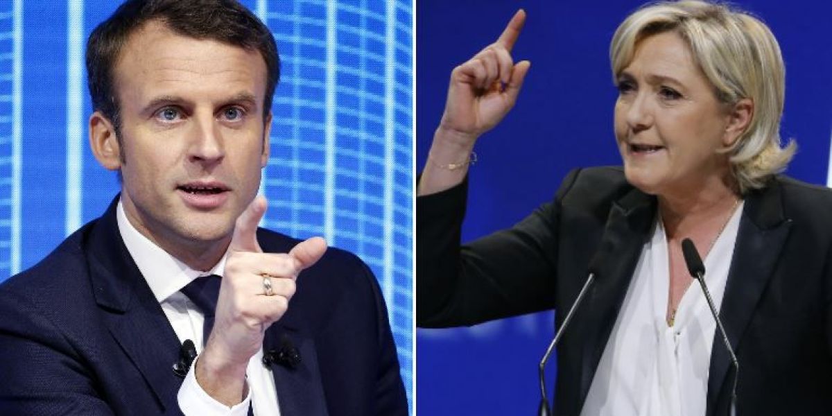 Macron y Le Pen empatan en primera vuelta de elecciones presidenciales, según un sondeo
